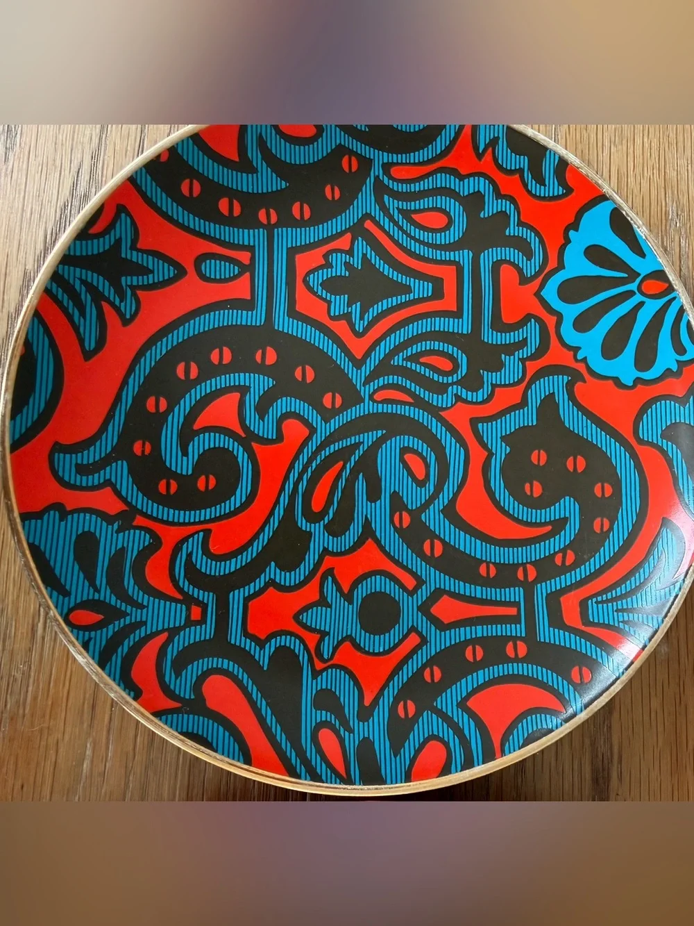 Tracy Reese decorative 7” Patterned Ceramic Plate Set of 4- Assorted